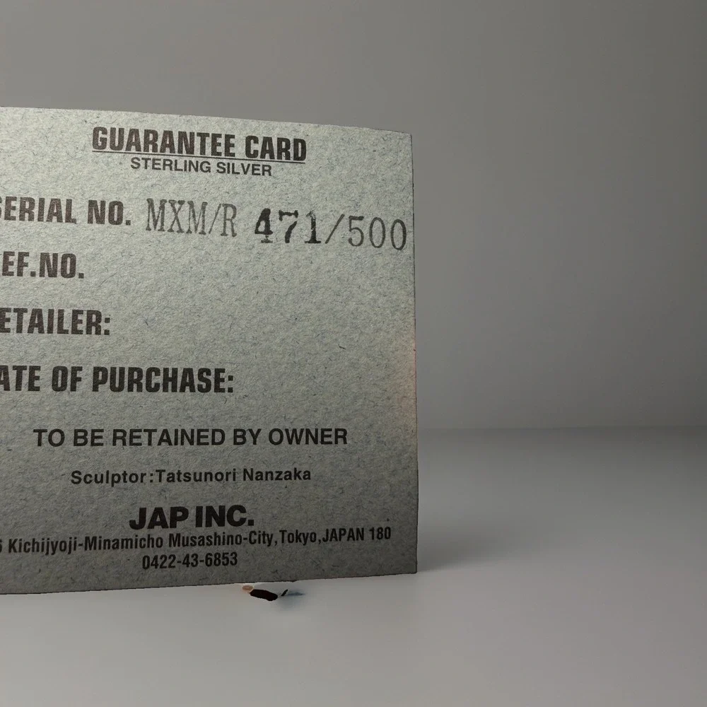 Vtg JAP Inc Marvel Wolverine 925. S. Ring 471/500 Tatsunori Nanzaka W/Box Papers